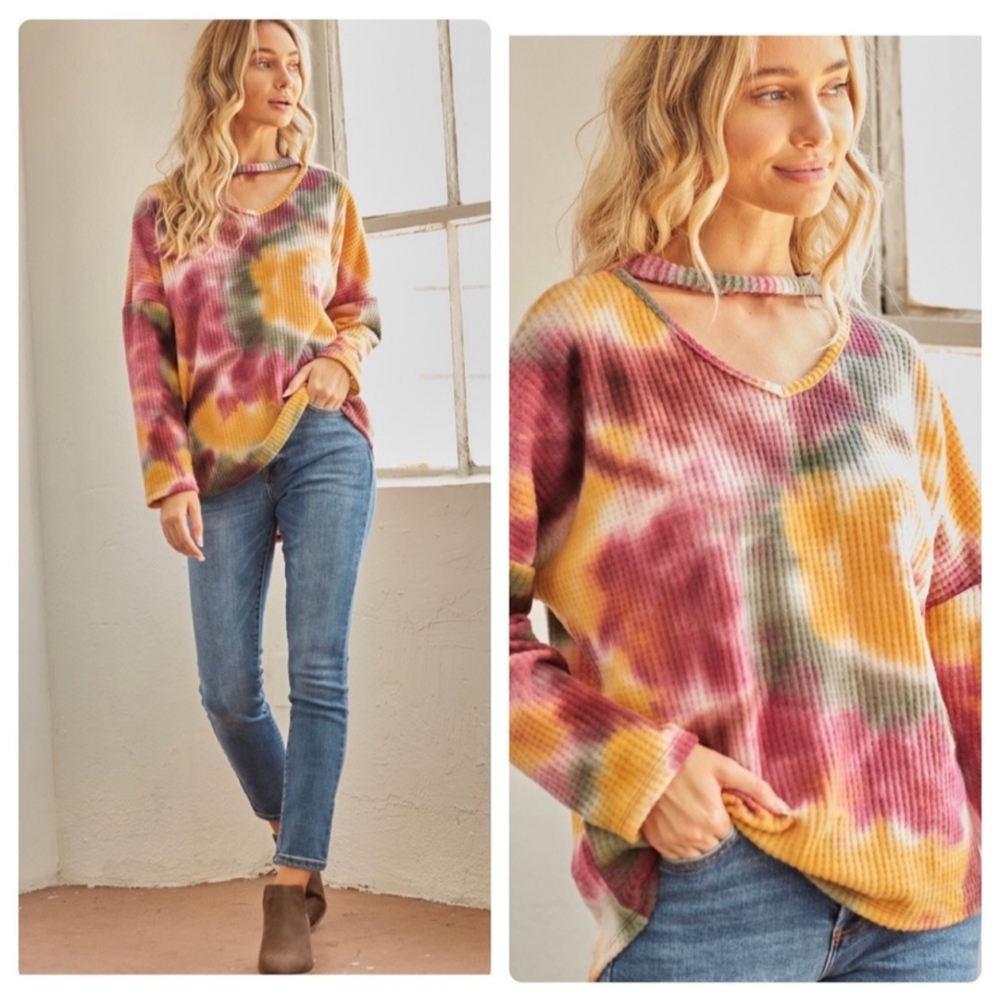A Girl Thing Multicolor Tie-Dye Top